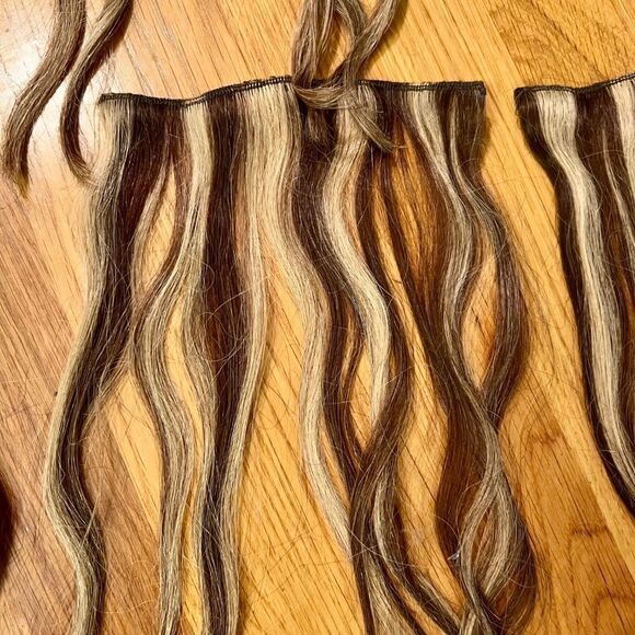 EUC EE Elite Extension HerStyler Instant Clip Hair Extensions 100% Human Hair - Picture 2 of 5